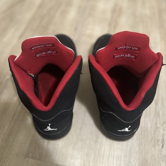 Size 12 - Jordan 5 Retro x Supreme Black 2015 main image 4